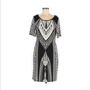 AA Stidio Black and White Dress size 12. Tribal